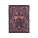 Flamingo Friends Purple in Small (30" x 40") Size