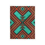 Pancho Turquoise & Vermillion in Small (30" x 40") Size