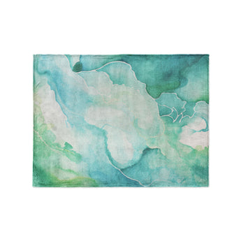 Zephyr Watercolor Emerald in Small (30" x 40") Size