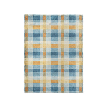 Monroe Plaid Blue & Yellow in Small (30" x 40") Size