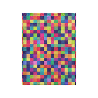 Pixel Mosaic Multicolor Vibrant in Small (30" x 40") Size