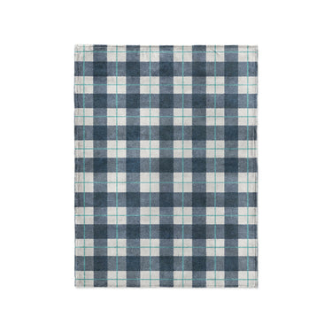Wallace Plaid Blue & Teal in Small (30" x 40") Size