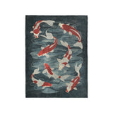 Koi Pond Blue in Small (30" x 40") Size