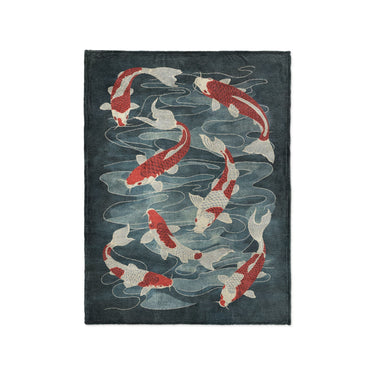 Koi Pond Blue in Small (30" x 40") Size