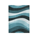 Sinuous Teal Monochrome in Small (30" x 40") Size