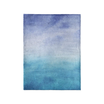 Micah Watercolor Blue & Teal in Small (30" x 40") Size