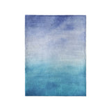 Micah Watercolor Blue & Teal in Small (30" x 40") Size