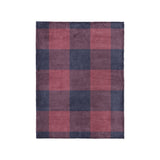 Buffalo Plaid Maroon & Navy in Small (30" x 40") Size