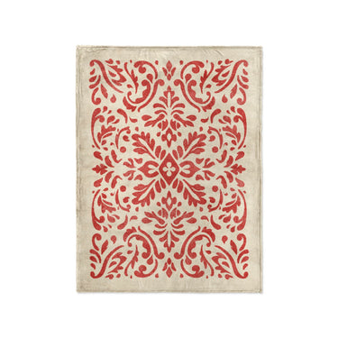 Floranna Ivory & Red in Small (30" x 40") Size