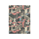 Harmon Surreal Check Blue & Pink in Small (30" x 40") Size