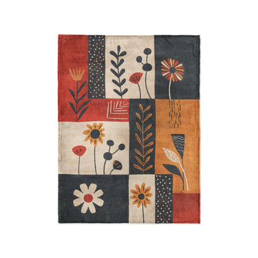 Midsummer Bloom Blue & Red in Small (30" x 40") Size