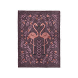 Flamingo Friends Purple in Small (30" x 40") Size