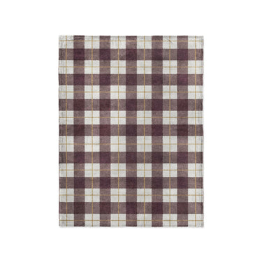 Wallace Plaid Maroon & Gold in Small (30" x 40") Size
