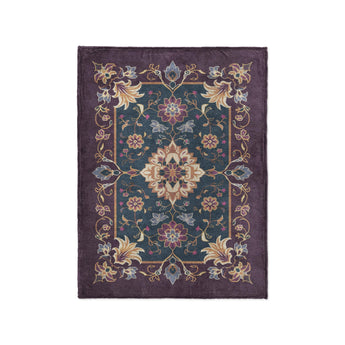 Miriam Navy & Purple in Small (30" x 40") Size