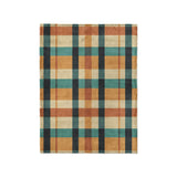 Brenton Plaid Taupe Teal in Small (30" x 40") Size