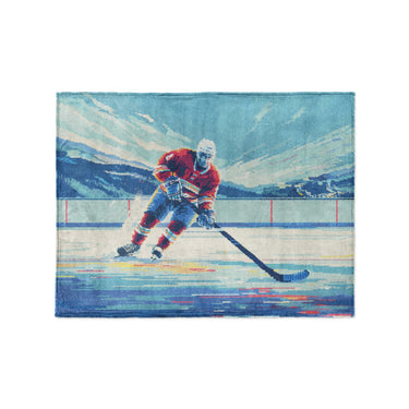 8 Bit Pond Hockey in Small (30" x 40") Size
