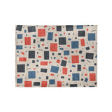 Geometric Confetti Blue & Red in Small (30" x 40") Size