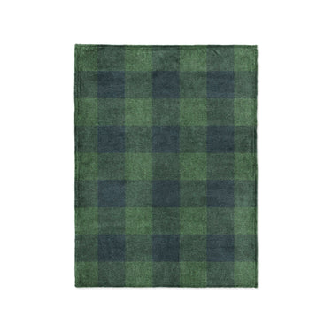 Buffalo Plaid Green Navy in Small (30" x 40") Size