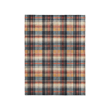 MacPherson Plaid Navy & Gold in Small (30" x 40") Size