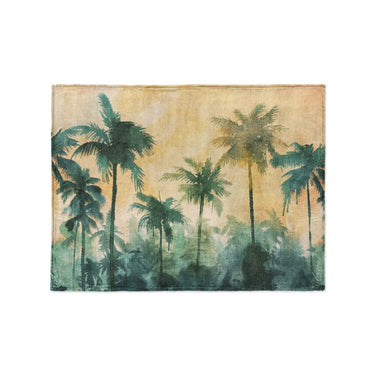 Sunset Palms Green & Orange in Small (30" x 40") Size