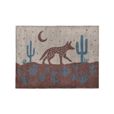 Desert Coyote Dark Red Clay & Dusty Blue in Small (30" x 40") Size