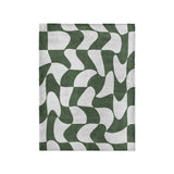 Twyla Checkered Army Green in Small (30" x 40") Size