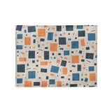 Geometric Confetti Blue & Orange in Small (30" x 40") Size