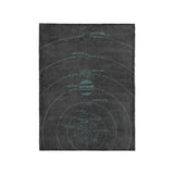 Solar System Charcoal & Teal in Small (30" x 40") Size