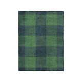 Buffalo Plaid Green Navy in Small (30" x 40") Size