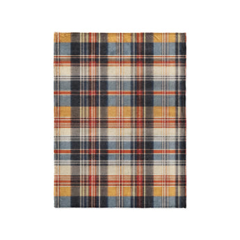 MacPherson Plaid Navy & Gold in Small (30" x 40") Size