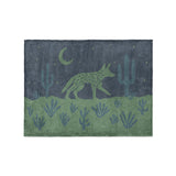 Desert Coyote Midnight Blue & Sage Green in Small (30" x 40") Size