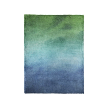 Micah Watercolor Blue & Green in Small (30" x 40") Size