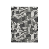 Harmon Surreal Chess Black & White in Small (30" x 40") Size