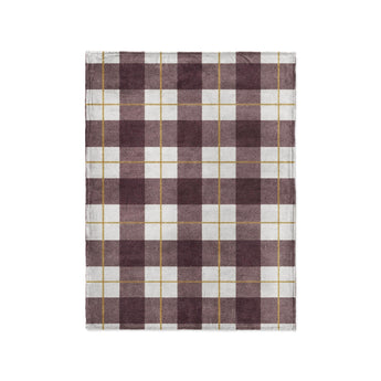Wallace Plaid Maroon & Gold in Small (30" x 40") Size