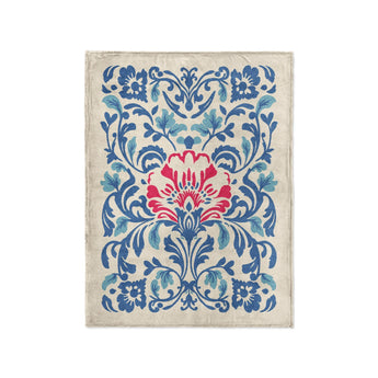 Beryl Blue & Red in Small (30" x 40") Size
