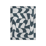 Twyla Checkered Navy in Small (30" x 40") Size