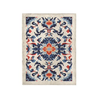 Wilhemina Navy & Red in Small (30" x 40") Size