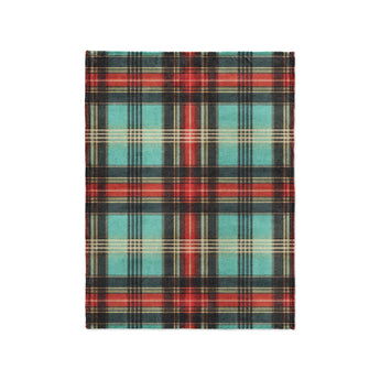 Ferguson Plaid Teal Red in Small (30" x 40") Size