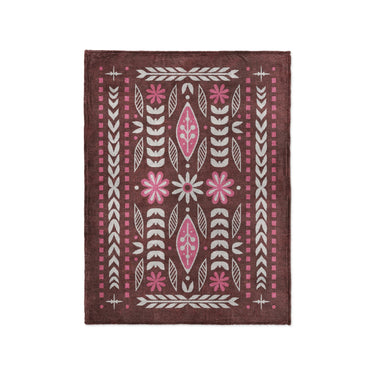 Topanga Burgundy & Pink in Small (30" x 40") Size