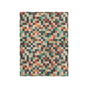Pixel Mosaic Multicolor Earthtone in Small (30" x 40") Size