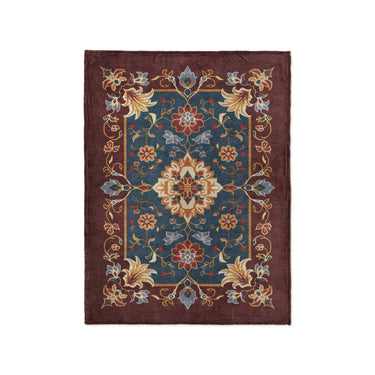 Miriam Navy & Burgundy in Small (30" x 40") Size