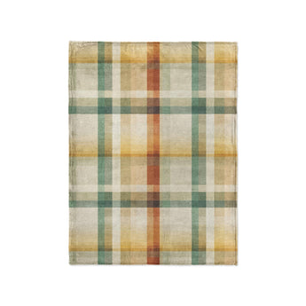 Madras Plaid Taupe Green in Small (30" x 40") Size