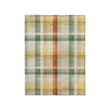 Madras Plaid Taupe Green in Small (30" x 40") Size