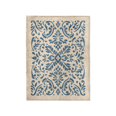Floranna Ivory & Blue in Small (30" x 40") Size