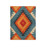 Zareen Blue & Orange in Small (30" x 40") Size