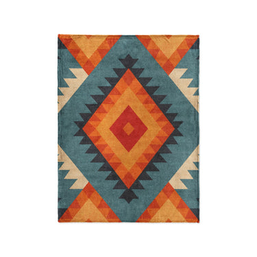 Zareen Blue & Orange in Small (30" x 40") Size
