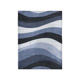Sinuous Navy Monochrome in Small (30" x 40") Size
