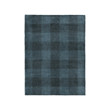Buffalo Plaid Dark Navy in Small (30" x 40") Size