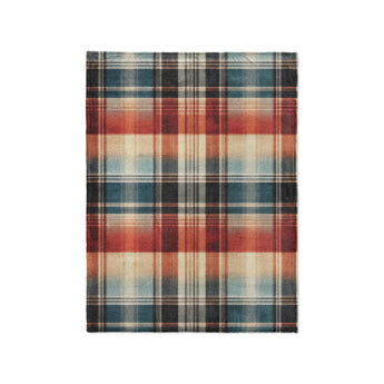 Monaghan Plaid Blue & Red in Small (30" x 40") Size