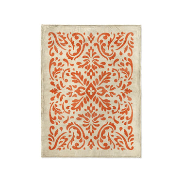 Floranna Ivory & Orange in Small (30" x 40") Size